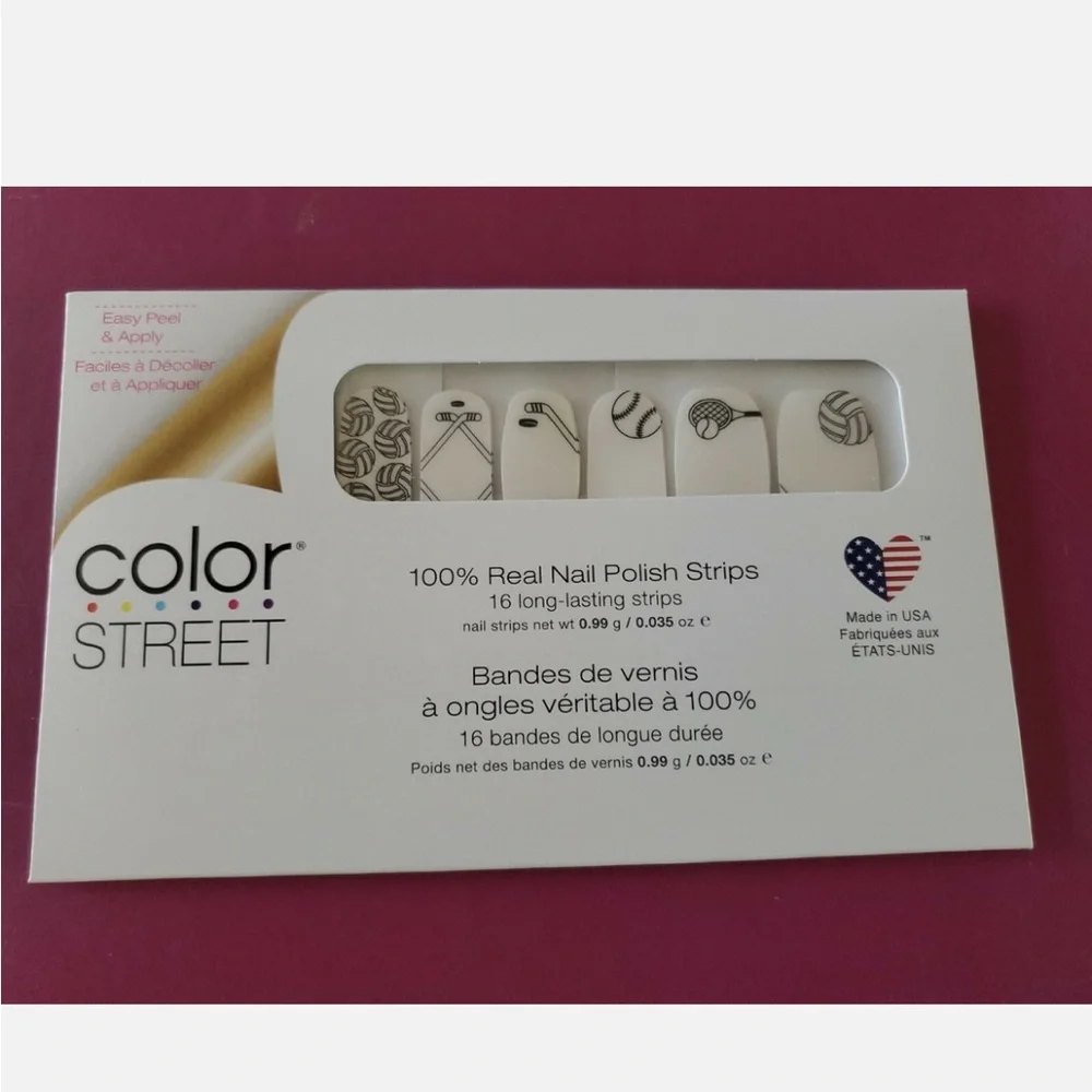 Color Street Game On Sports Theme Clear Nail Polish Strips- Sports mom gift NWT
